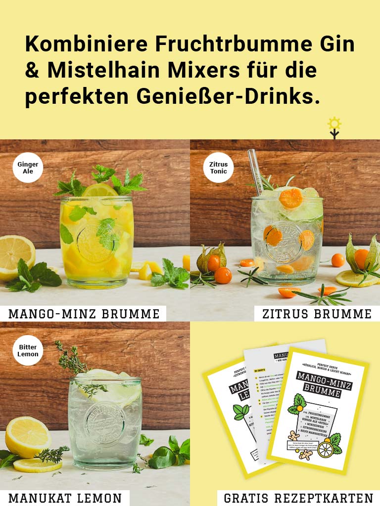 FRUCHTBRUMME GIN + »DANKE« GESCHENKBOX | SCHWARZ