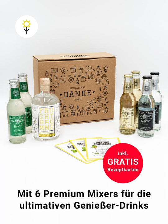 FRUCHTBRUMME GIN + »DANKE« GESCHENKBOX | SCHWARZ