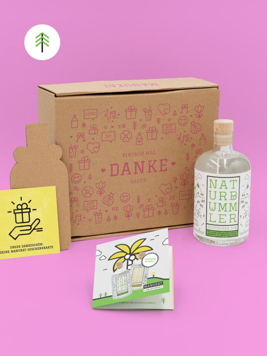 NATURBUMMLER GIN + »DANKE« GESCHENKBOX | PINK