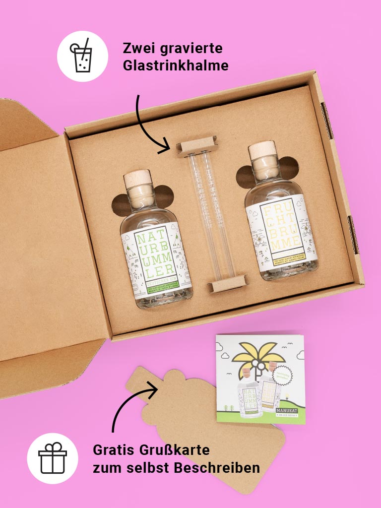 MANUKAT GIN DUO + »MOMENTE« GESCHENKBOX | PINK