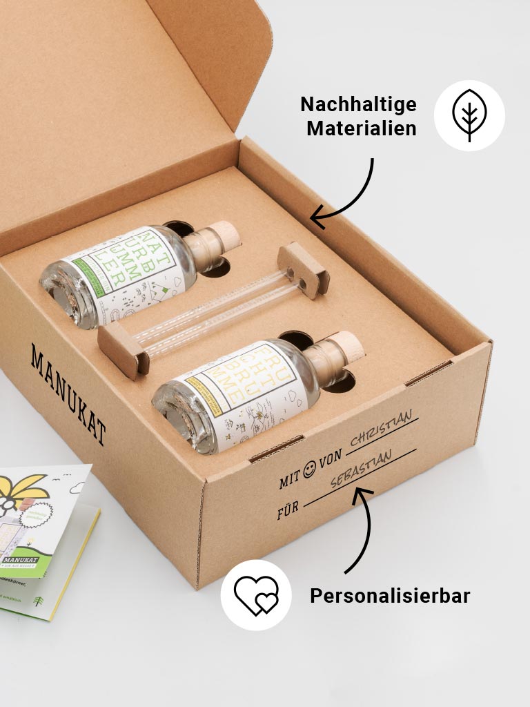 MANUKAT GIN DUO + »MOMENTE« GESCHENKBOX | SCHWARZ