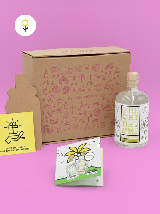 FRUCHTBRUMME GIN + »MOMENTE« GESCHENKBOX | PINK