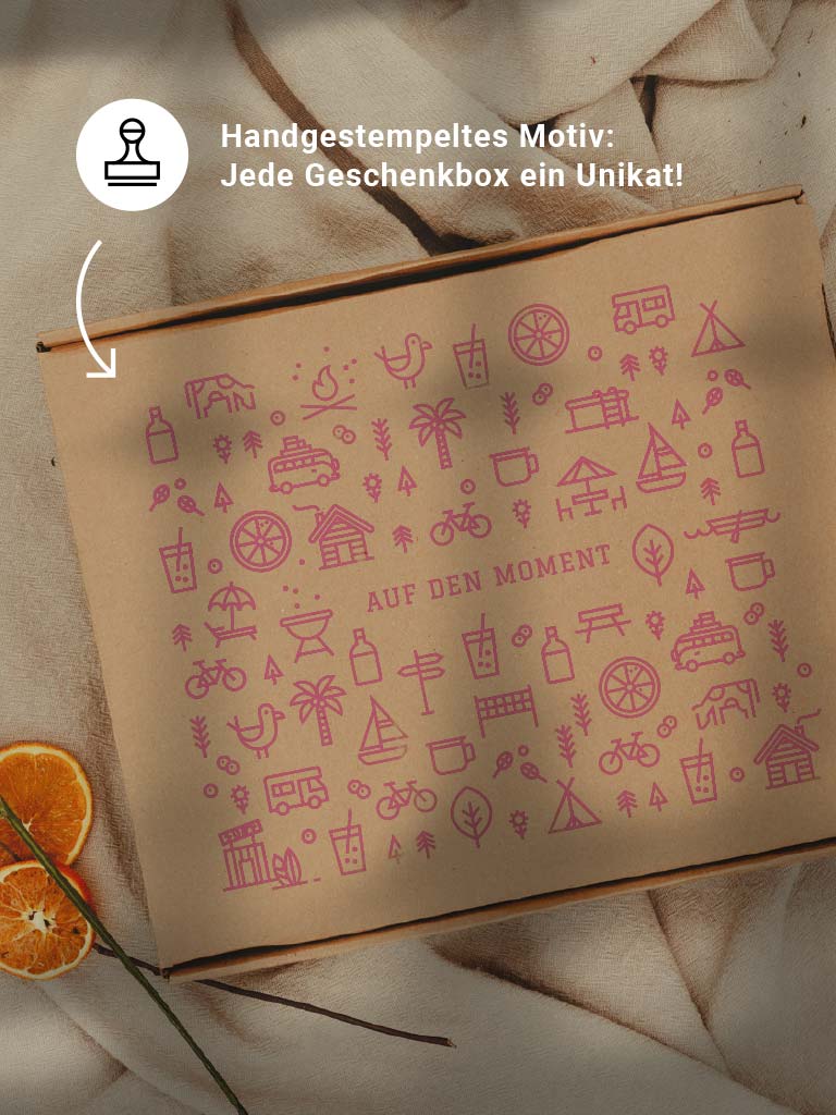 FRUCHTBRUMME GIN + »MOMENTE« GESCHENKBOX | PINK