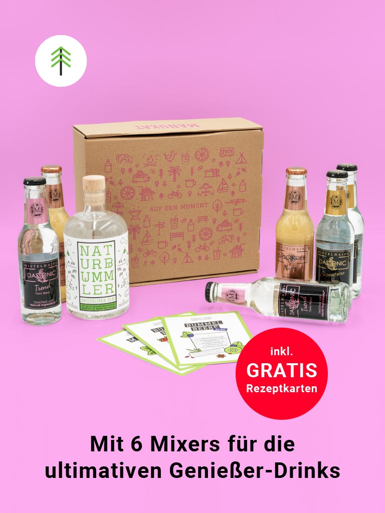 NATURBUMMLER GIN + »MOMENTE« GESCHENKBOX | PINK