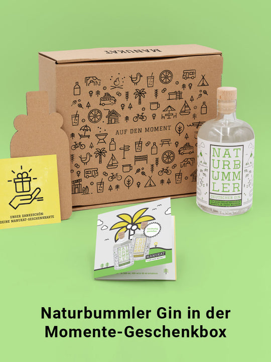 NATURBUMMLER GIN + »MOMENTE« GESCHENKBOX | SCHWARZ